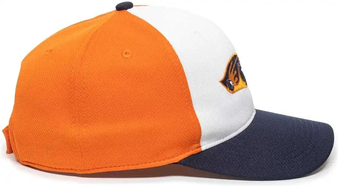 Oc Sports Min-350 Milb Replica Polyester Baseball Cap - Bowling Green Hot Rods White Orange