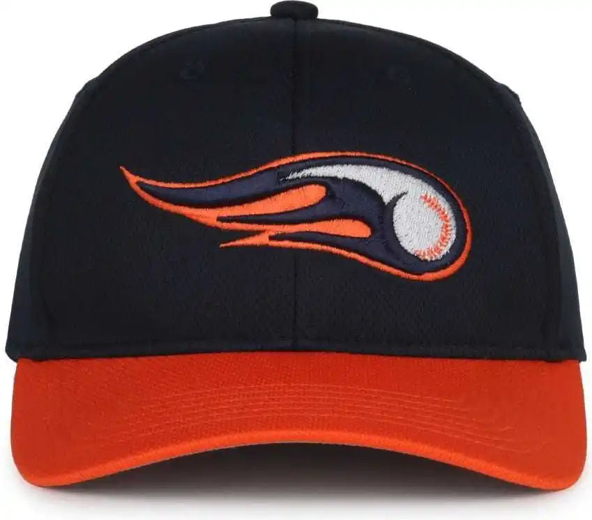Oc Sports Min-350 Milb Replica Polyester Baseball Cap - Bowling Green Hot Rods Navy Orange