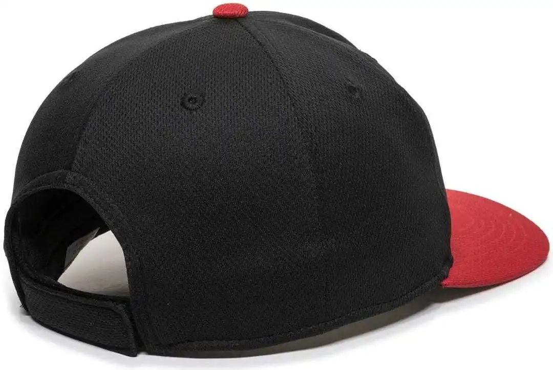 Oc Sports Min-350 Milb Replica Polyester Baseball Cap - Carolina Mudcats Black Red