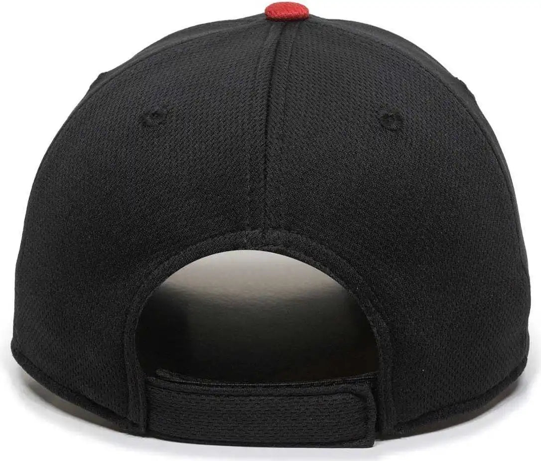 Oc Sports Min-350 Milb Replica Polyester Baseball Cap - Carolina Mudcats Black Red
