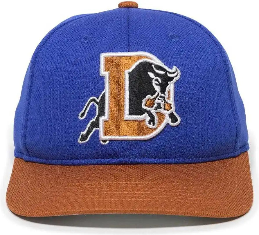 Oc Sports Min-350 Milb Replica Polyester Baseball Cap - Durham Bulls Royal Burnt Orange 2dbh