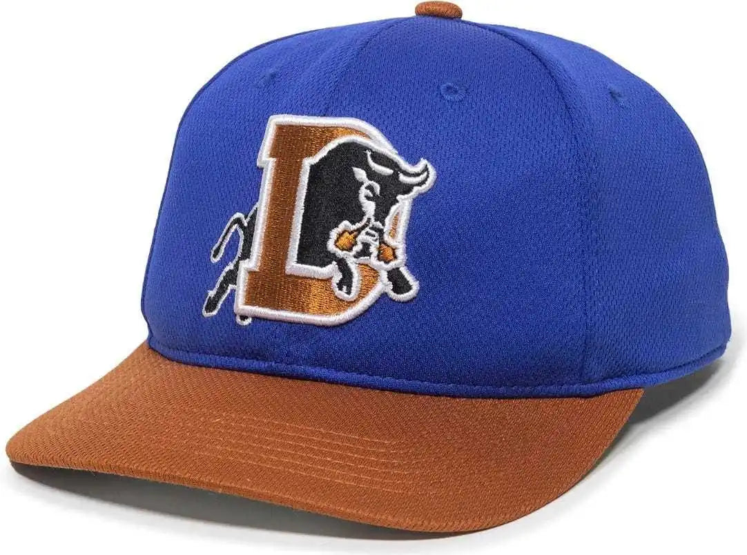 Oc Sports Min-350 Milb Replica Polyester Baseball Cap - Durham Bulls Royal Burnt Orange 2dbh