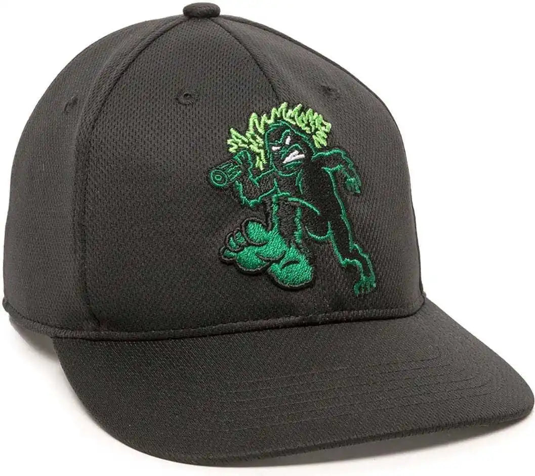 Oc Sports Min-350 Milb Replica Polyester Baseball Cap - Eugene Emeralds Black - 6 3/8’’ - 7’’