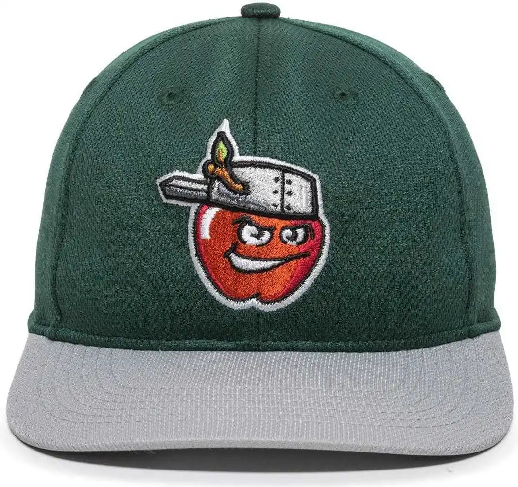 Oc Sports Min 350 Milb Replica Polyester Baseball Cap Fort Wayne Tincaps Dk Green Lt Gray