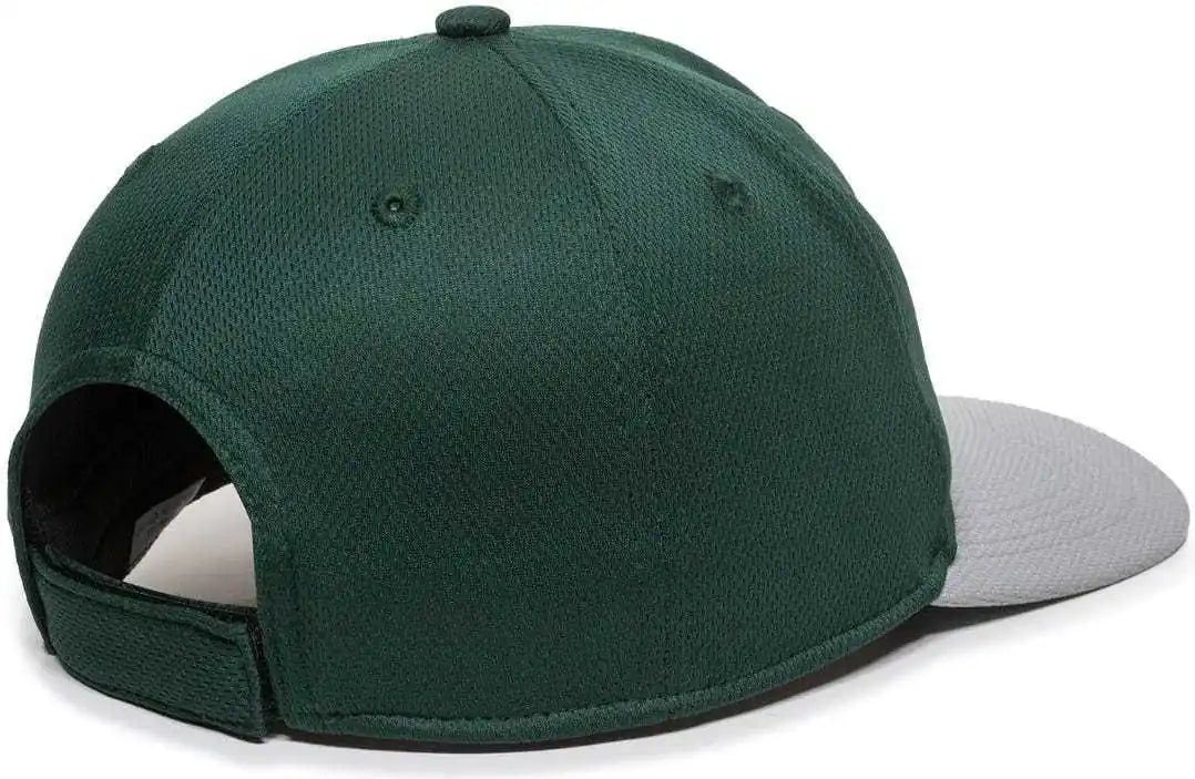 Oc Sports Min 350 Milb Replica Polyester Baseball Cap Fort Wayne Tincaps Dk Green Lt Gray