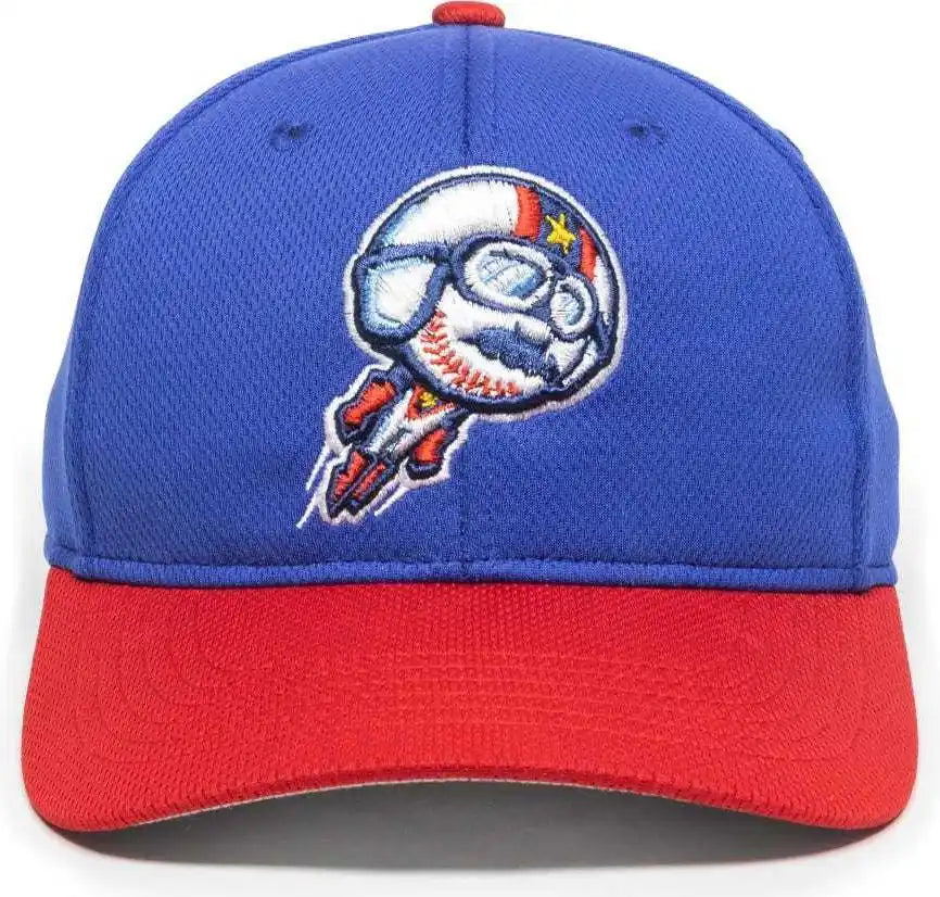 Oc Sports Min-350 Milb Replica Polyester Baseball Cap - Kannapolis Cannon Ballers Royal Red