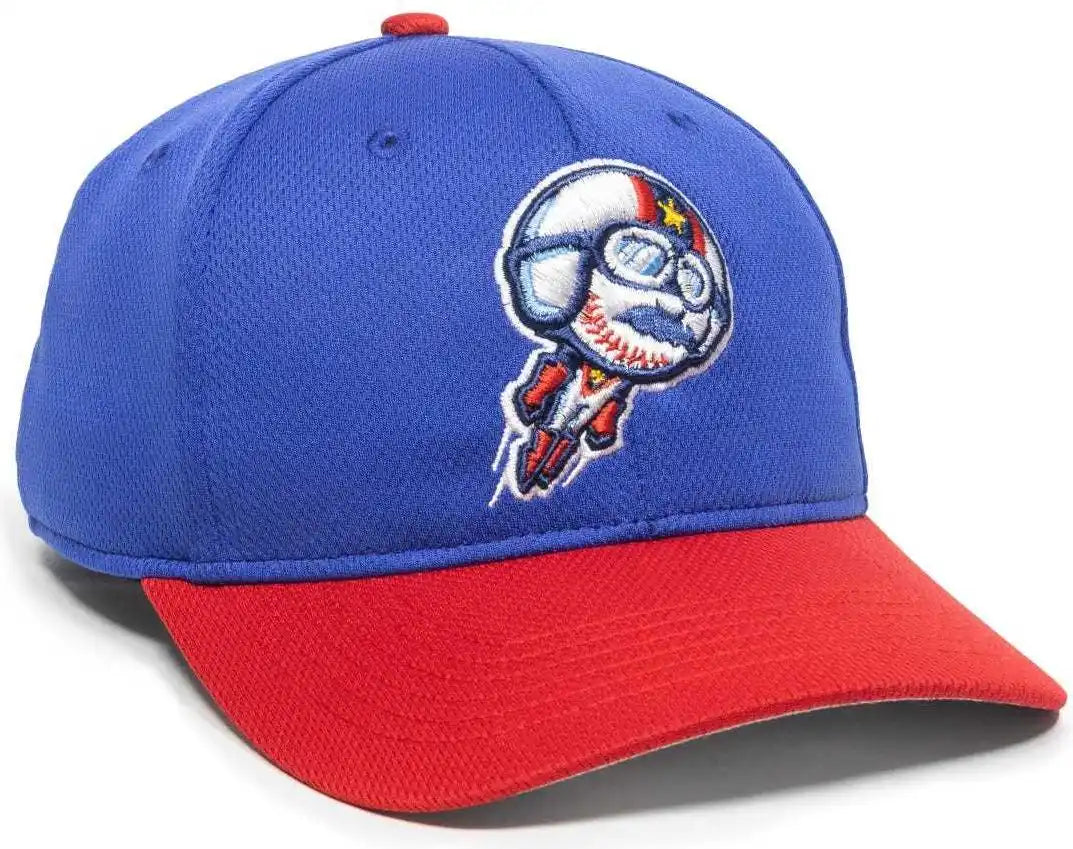 Oc Sports Min-350 Milb Replica Polyester Baseball Cap - Kannapolis Cannon Ballers Royal Red - 6 3/8’’ - 7’’