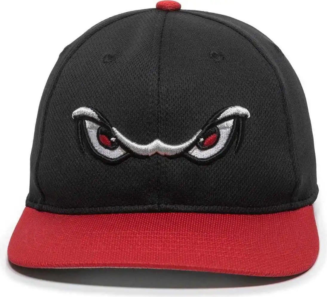 Oc Sports Min-350 Milb Replica Polyester Baseball Cap - Lake Elsinore Storm Black Red 2leh