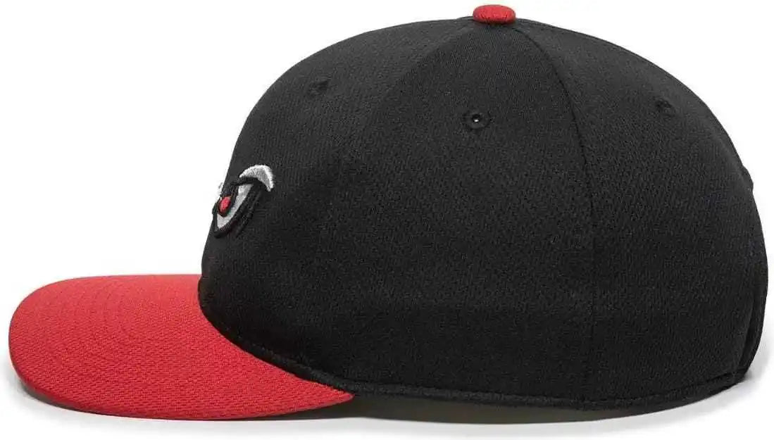 Oc Sports Min-350 Milb Replica Polyester Baseball Cap - Lake Elsinore Storm Black Red 2leh