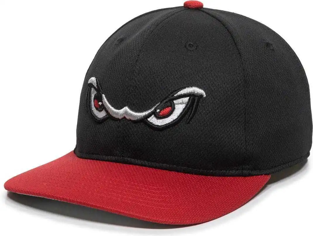 Oc Sports Min-350 Milb Replica Polyester Baseball Cap - Lake Elsinore Storm Black Red 2leh