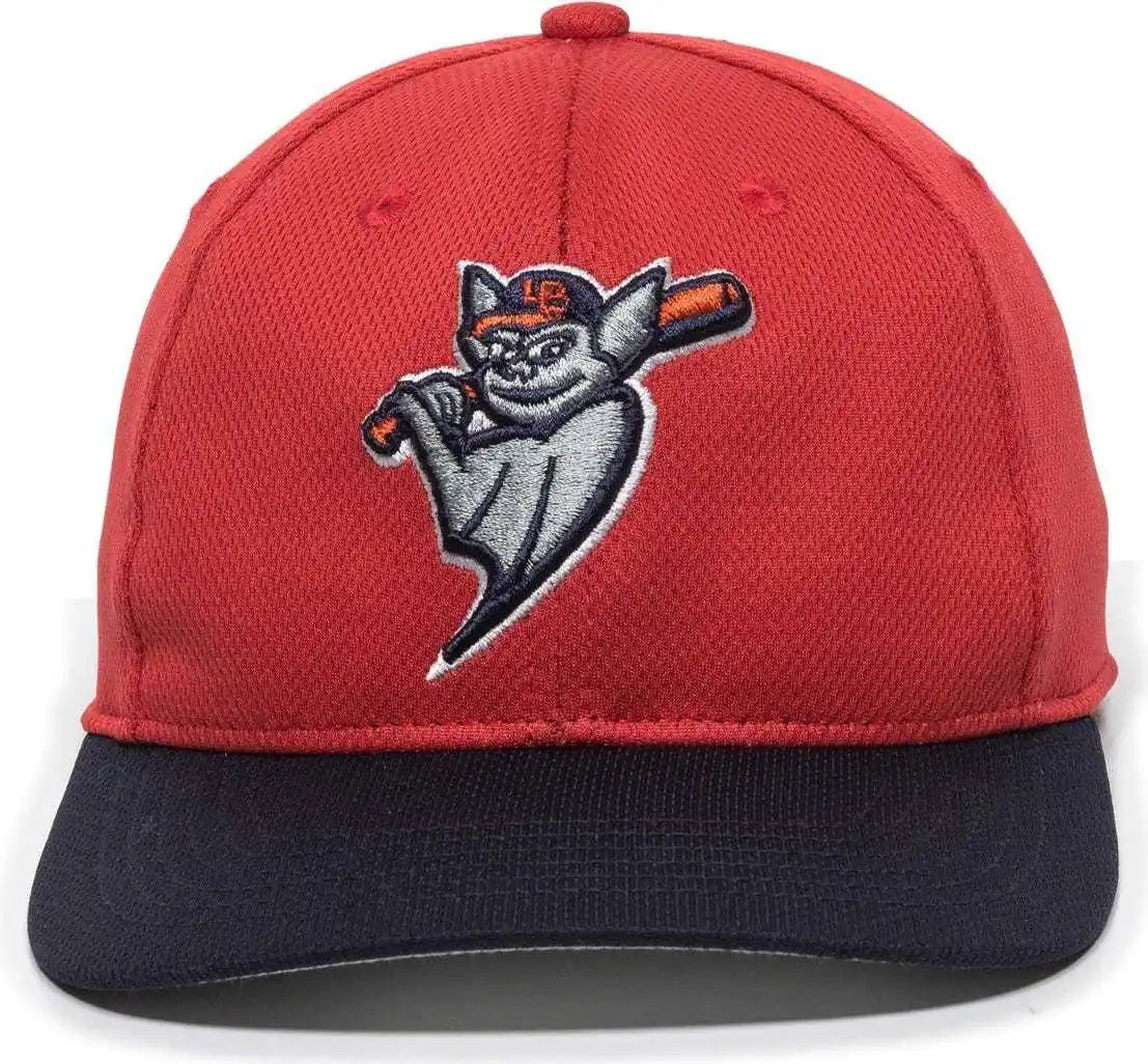 Oc Sports Min-350 Milb Replica Polyester Baseball Cap - Louisville Bats Red Navy