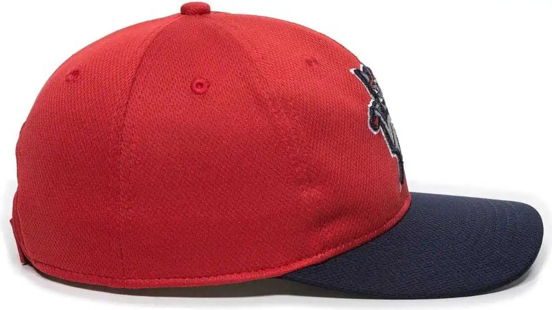 Oc Sports Min-350 Milb Replica Polyester Baseball Cap - Louisville Bats Red Navy