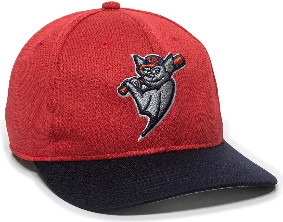 Oc Sports Min-350 Milb Replica Polyester Baseball Cap - Louisville Bats Red Navy - 6 3/8’’ - 7’’