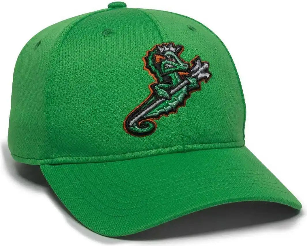 Oc Sports Min-350 Milb Replica Polyester Baseball Cap - Norfolk-tides - Kelly / 6 3/8’’ - 7’’