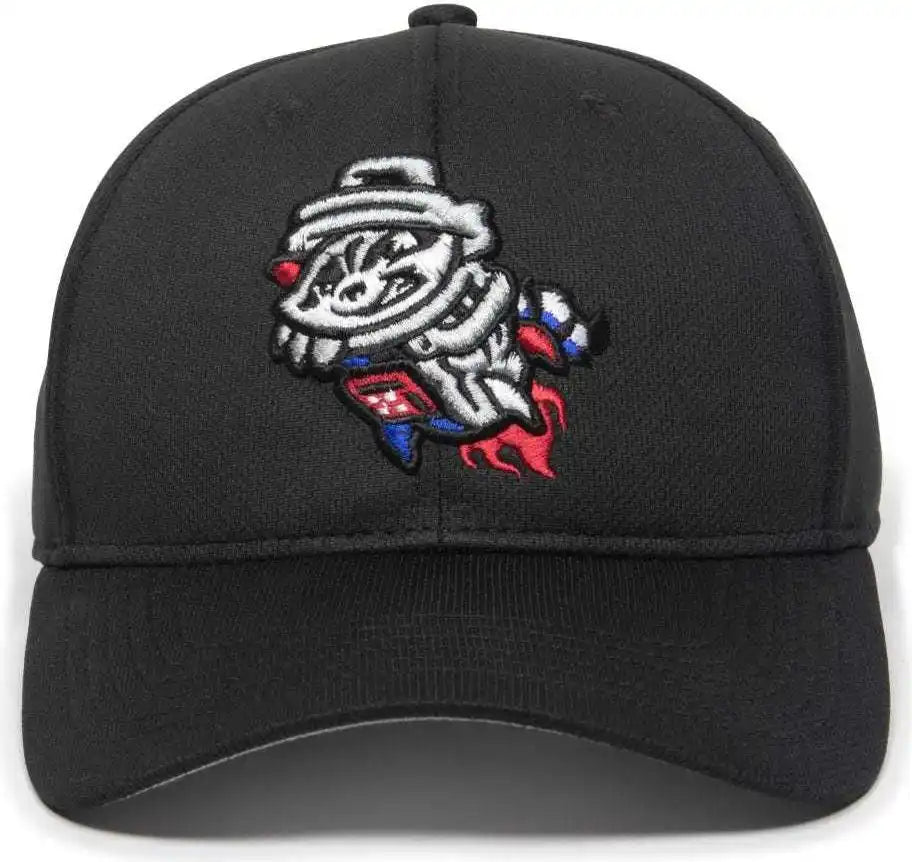 Oc Sports Min-350 Milb Replica Polyester Baseball Cap - Rocket City Trash Pandas Black 2rctp