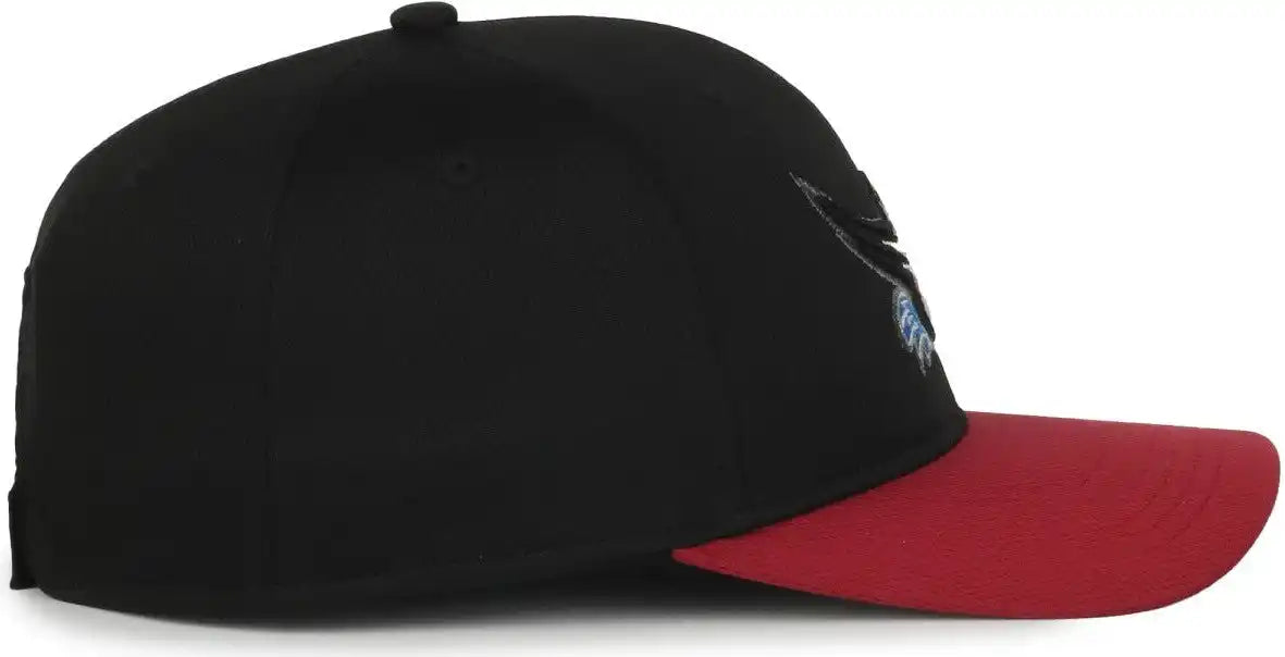 Oc Sports Min-350 Milb Replica Polyester Baseball Cap - Sacramento River Cats Black Brick 2srh
