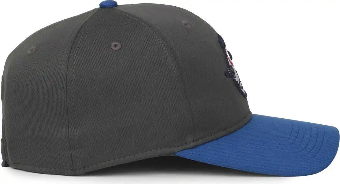 Oc Sports Min-350 Milb Replica Polyester Baseball Cap - Tulsa Drillers Graphite Royal 2td
