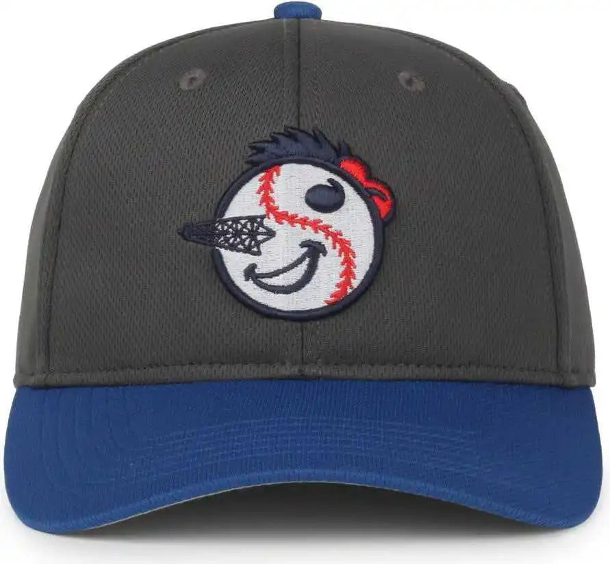 Oc Sports Min-350 Milb Replica Polyester Baseball Cap - Tulsa Drillers Graphite Royal 2td