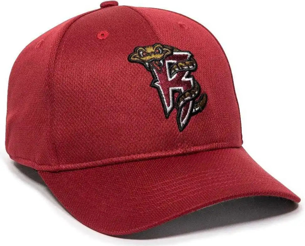 Oc Sports Min-350 Milb Replica Polyester Baseball Cap - Wisconsin Timber Rattlers Cardinal - 6 3/8’’ - 7’’