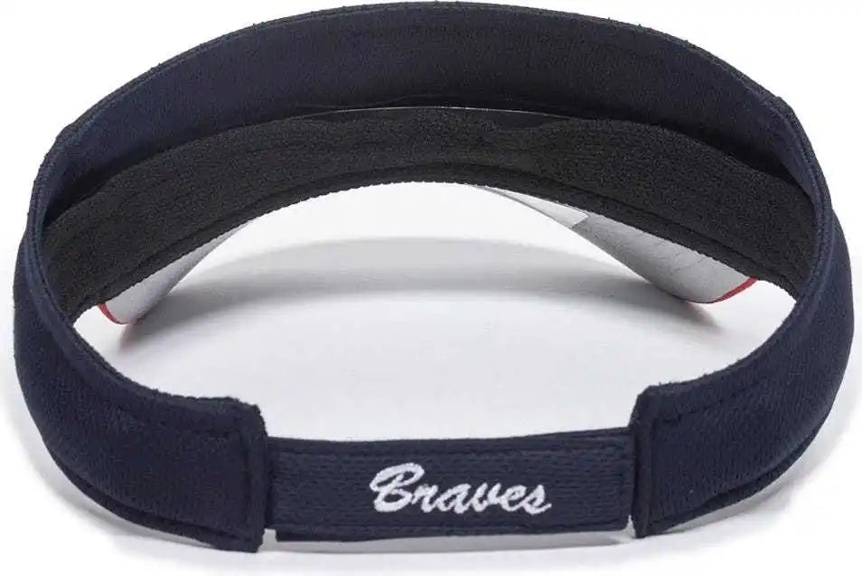 Oc Sports Mlb-185 Traditional Visor - Atlanta Braves - Navy Red / one Size Fits Most