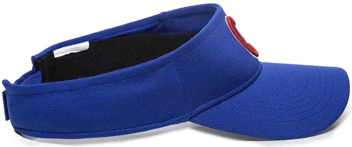 Oc Sports Mlb-185 Traditional Visor - Chicago Cubs - Royal / one Size Fits Most