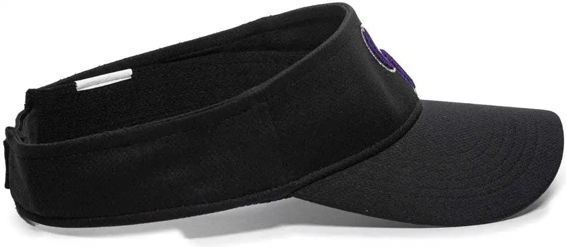 Oc Sports Mlb-185 Traditional Visor - Colorado Rockies - Black / one Size Fits Most