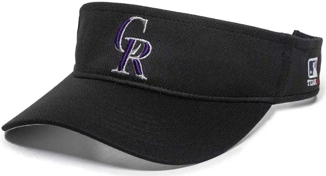 Oc Sports Mlb-185 Traditional Visor - Colorado Rockies - Black / one Size Fits Most