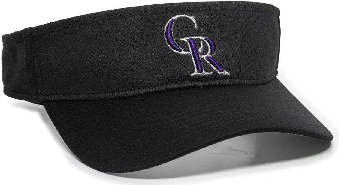 Oc Sports Mlb-185 Traditional Visor - Colorado Rockies - Black / one Size Fits Most