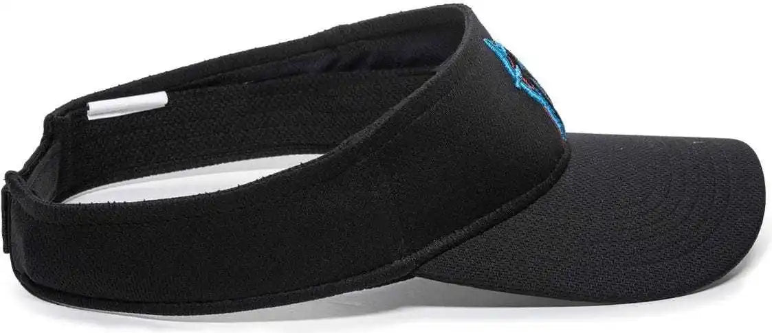 Oc Sports Mlb-185 Traditional Visor - Miami Marlins - Black / one Size Fits Most