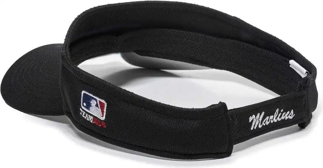 Oc Sports Mlb-185 Traditional Visor - Miami Marlins - Black / one Size Fits Most
