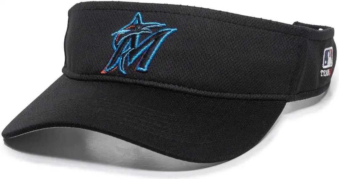 Oc Sports Mlb-185 Traditional Visor - Miami Marlins - Black / one Size Fits Most