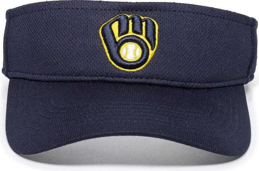 Oc Sports Mlb-185 Traditional Visor - Milwaukee Brewers