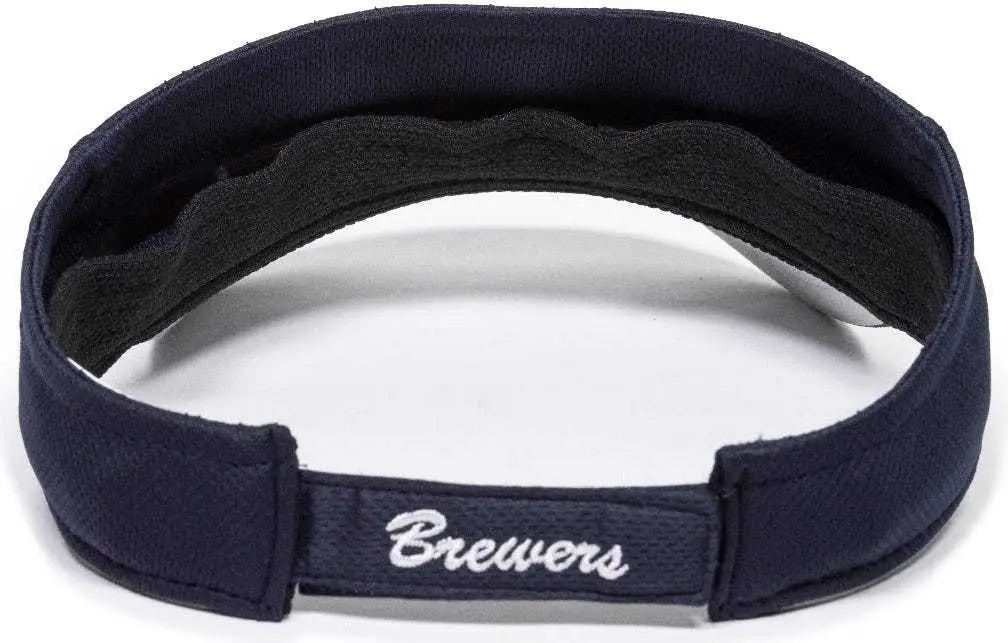 Oc Sports Mlb-185 Traditional Visor - Milwaukee Brewers - Navy / one Size Fits Most