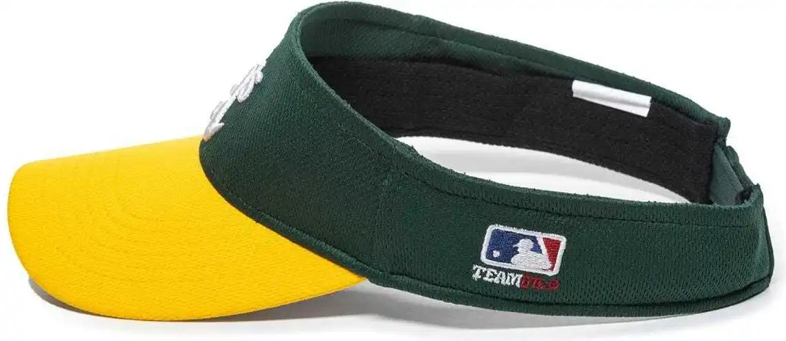 Oc Sports Mlb-185 Traditional Visor - Oakland Athletics - Forest Gold / one Size Fits Most
