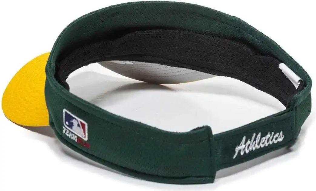 Oc Sports Mlb-185 Traditional Visor - Oakland Athletics - Forest Gold / one Size Fits Most