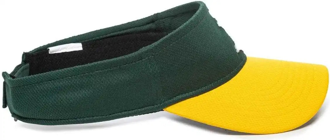 Oc Sports Mlb-185 Traditional Visor - Oakland Athletics - Forest Gold / one Size Fits Most