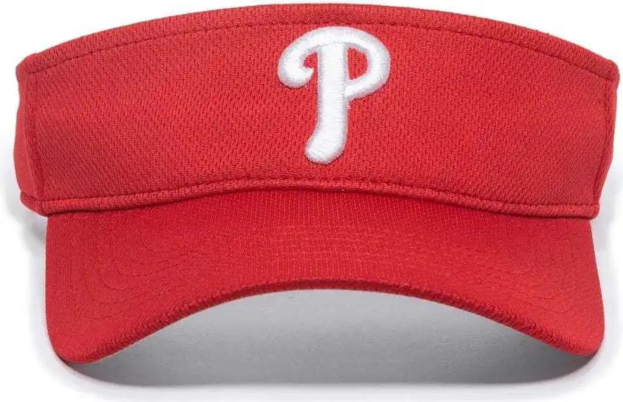 Oc Sports Mlb-185 Traditional Visor - Philadelphia Phillies - Red / one Size Fits Most