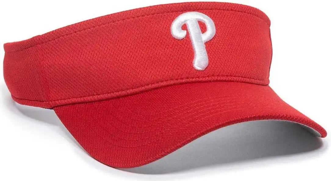 Oc Sports Mlb-185 Traditional Visor - Philadelphia Phillies - Red / one Size Fits Most