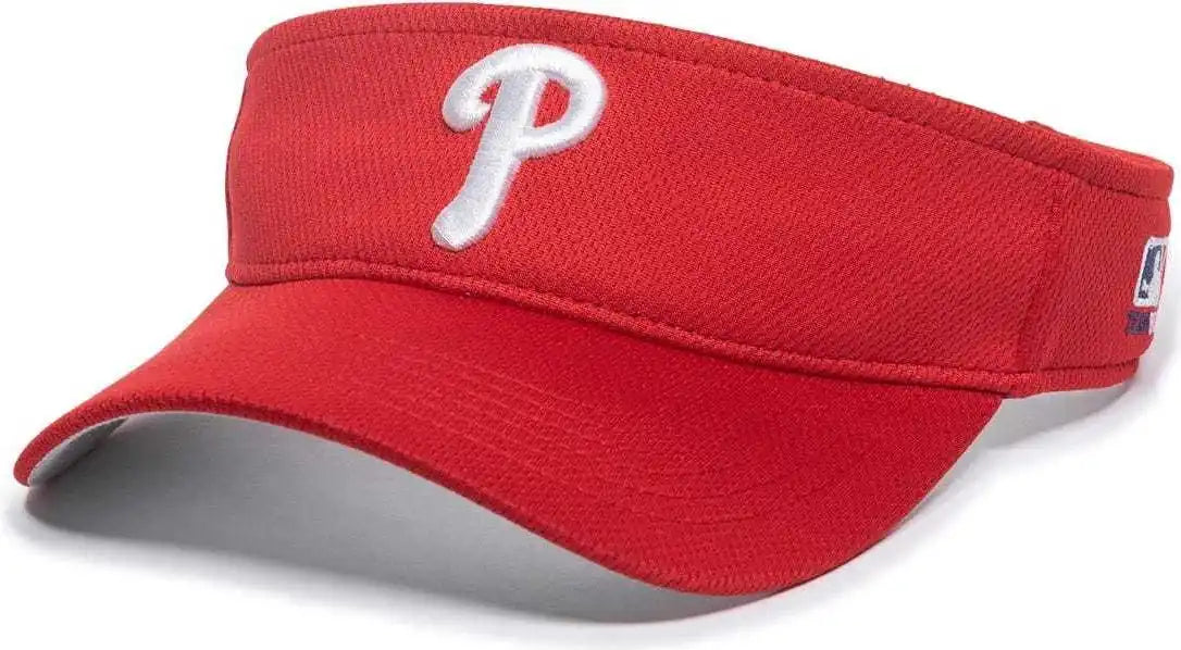 Oc Sports Mlb-185 Traditional Visor - Philadelphia Phillies - Red / one Size Fits Most