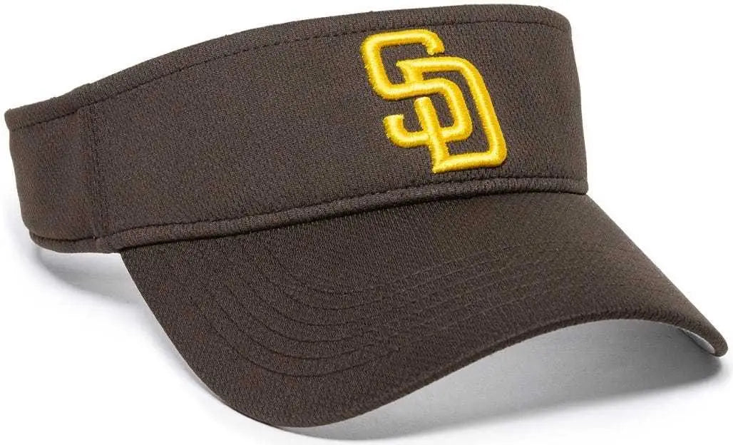 Oc Sports Mlb-185 Traditional Visor - San Diego Padres - Brown / one Size Fits Most