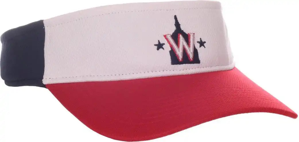 Oc Sports Mlb-185 Traditional Visor - Washington National - White Navy Red / one Size Fits Most