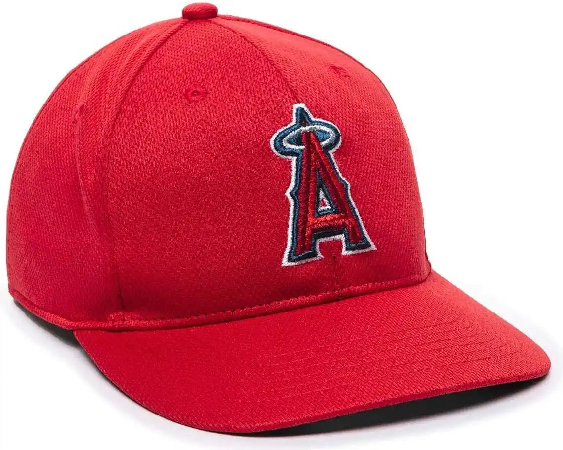 Oc Sports Mlb-350 Mlb Polyester Baseball Adjustable Cap - Los Angeles Angels Home &amp; Road - Red / 6 3/8’’ - 7’’