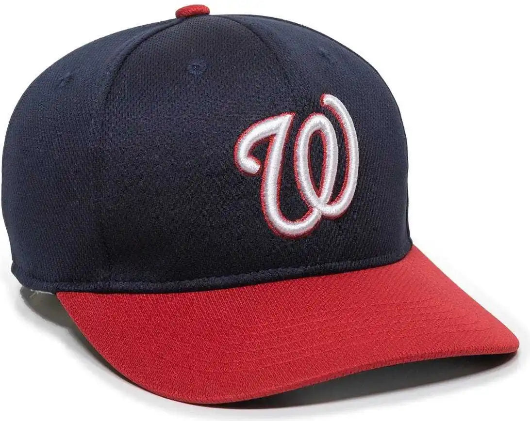 Oc Sports Mlb-350 Mlb Polyester Baseball Adjustable Cap - Washington Nationals Road - Navy Red / 6 3/8’’ - 7’’
