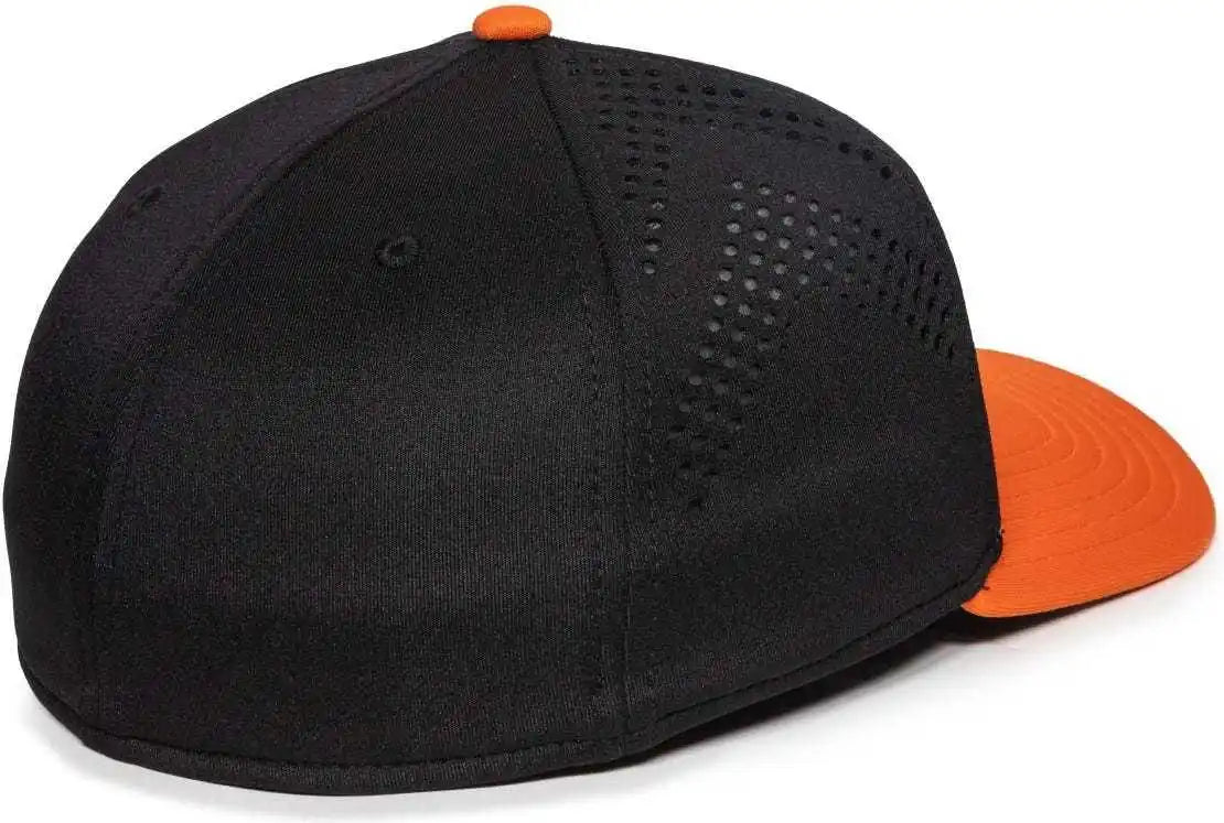 Oc Sports Mlb-600 Perforated Stretchfit Baseball Cap - Baltimore Orioles