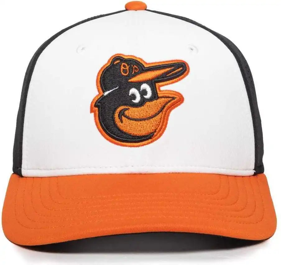 Oc Sports Mlb-600 Perforated Stretchfit Baseball Cap - Baltimore Orioles