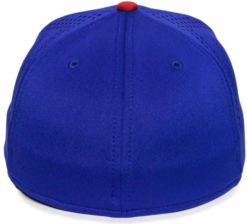 Oc Sports Mlb-600 Perforated Stretchfit Baseball Cap - Chicago Cubs - Royal / S/m
