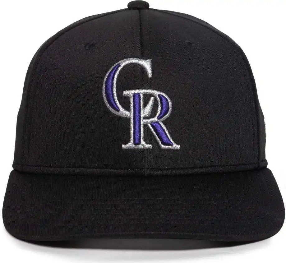 Oc Sports Mlb-600 Perforated Stretchfit Baseball Cap - Colorado Rockies