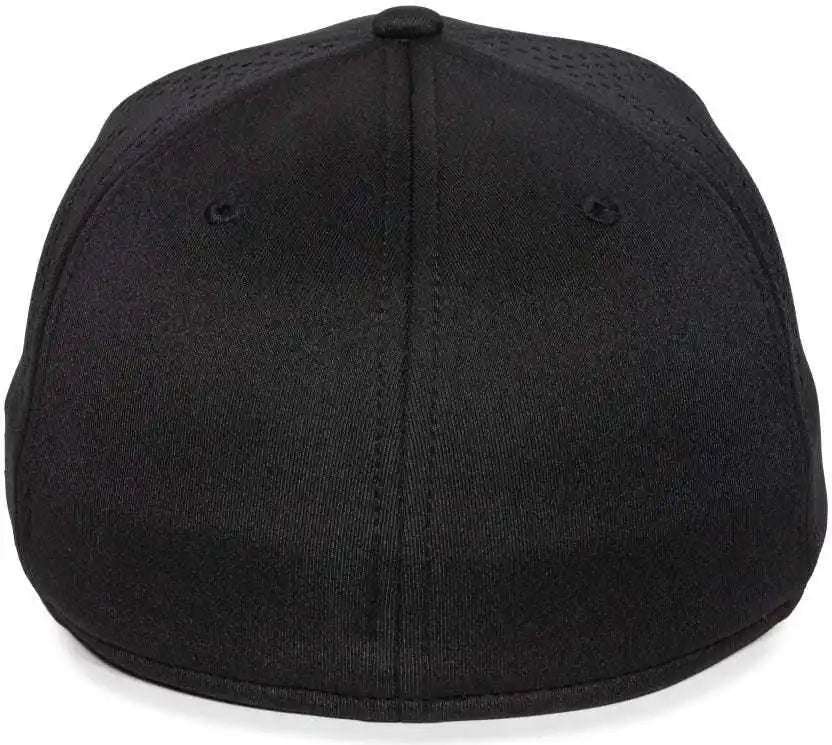 Oc Sports Mlb-600 Perforated Stretchfit Baseball Cap - Colorado Rockies - Black / S/m