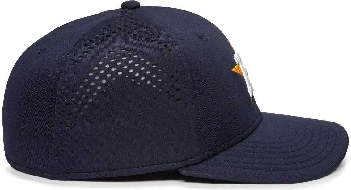 Oc Sports Mlb-600 Perforated Stretchfit Baseball Cap - Houston Astros