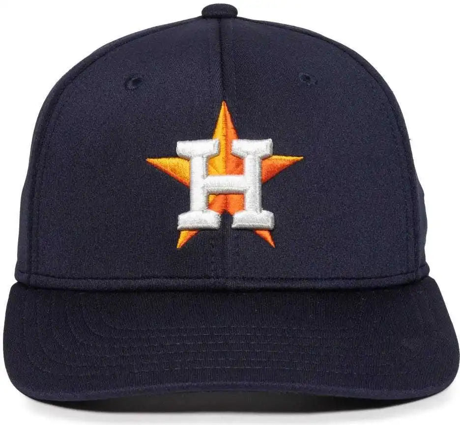 Oc Sports Mlb-600 Perforated Stretchfit Baseball Cap - Houston Astros